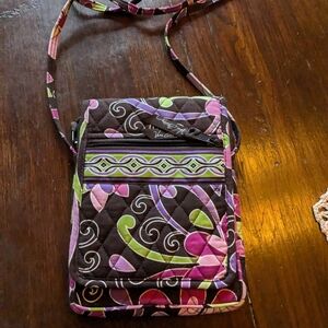 Vera Bradley Mini Hipster Purple Punch Cross Body Shoulder Bag